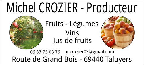 Michel Crozie producteur fruits et légumes taluyers
